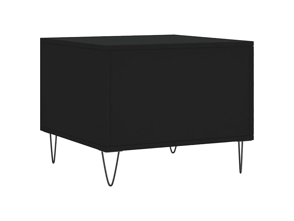 Tables basses 2 pcs noir 50x50x40 cm bois d'ingénierie