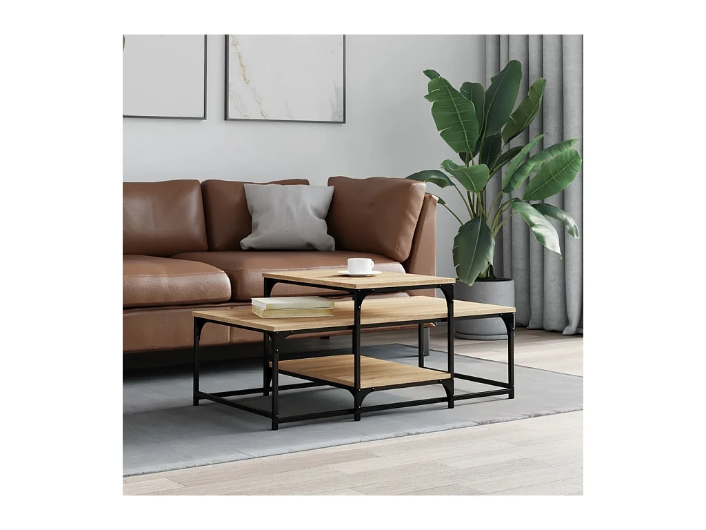 Tavolino da Salotto Rovere Sonoma 102x60x45cm Legno Multistrato