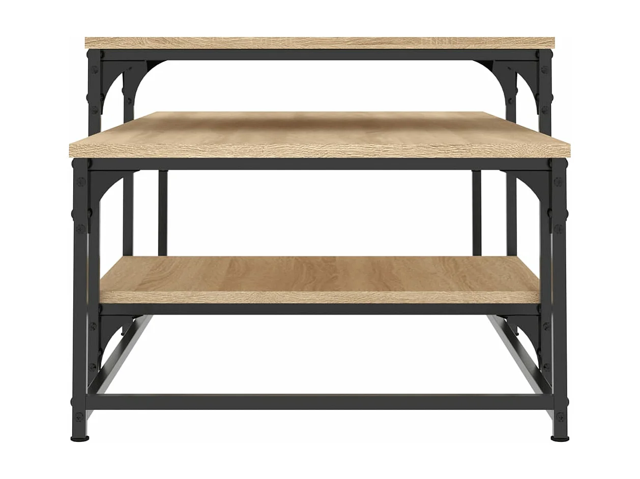 Table basse chêne sonoma 102x60x45 cm bois d'ingénierie