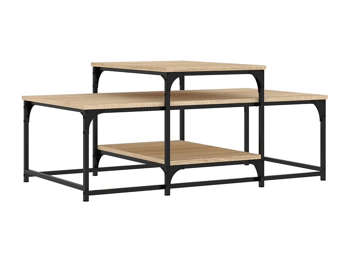 Table basse chêne sonoma 102x60x45 cm bois d'ingénierie