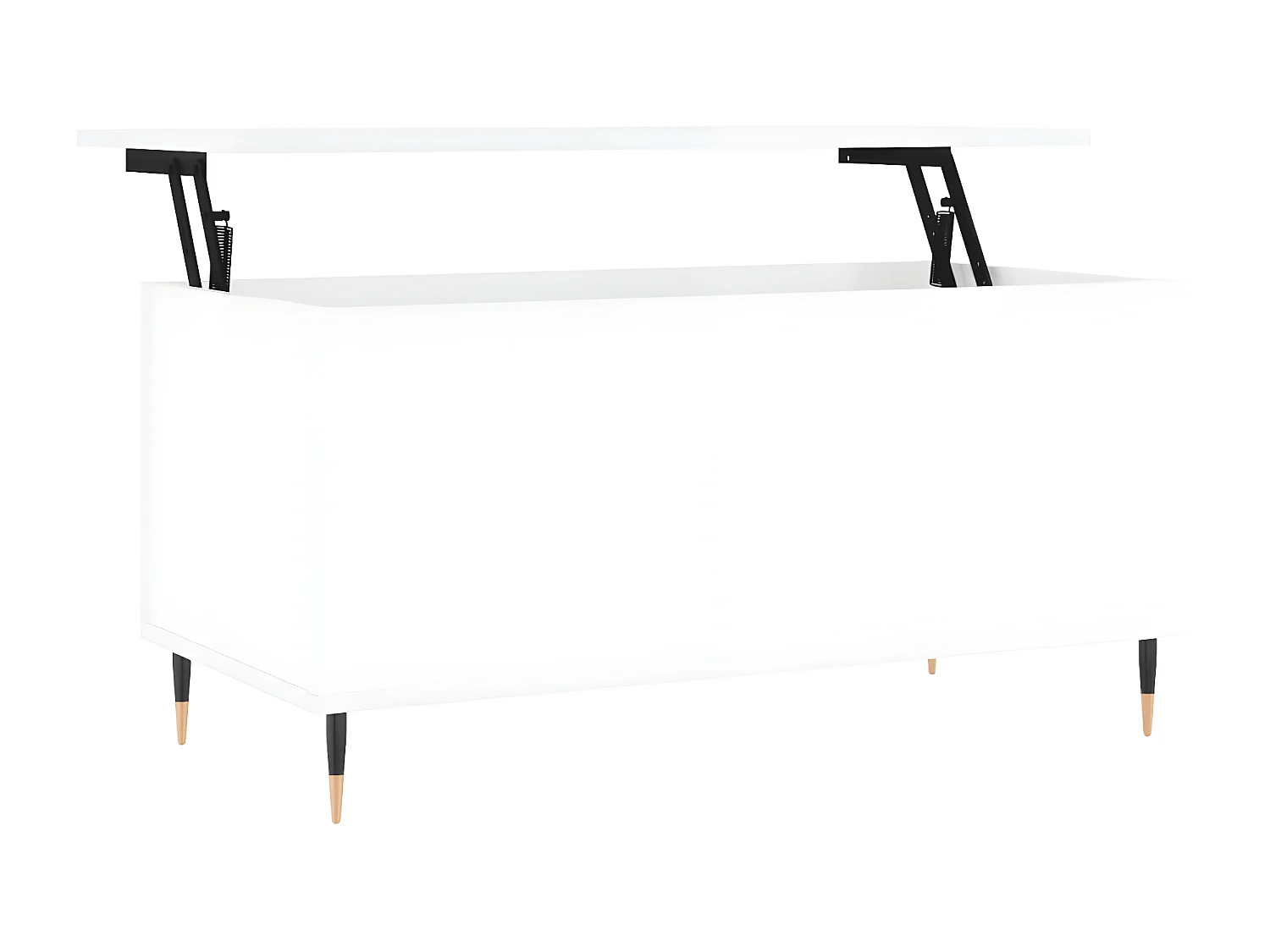 Mesa centro 90x44,5x45 cm derivados de madeira branco brilhante