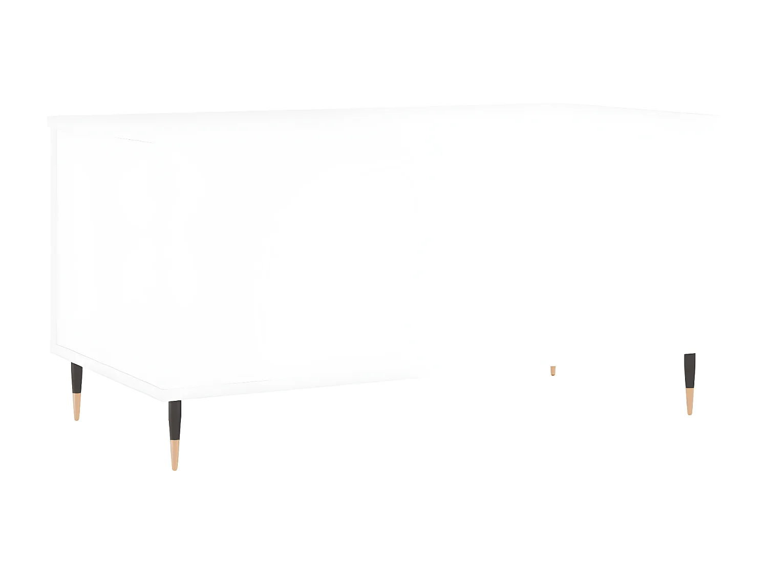 Mesa centro 90x44,5x45 cm derivados de madeira branco brilhante