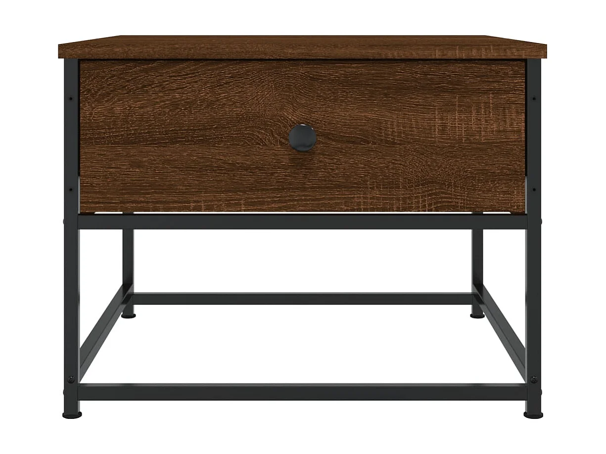 Table basse chêne marron 51x51x40 cm bois d'ingénierie