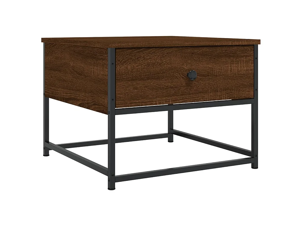 Table basse chêne marron 51x51x40 cm bois d'ingénierie