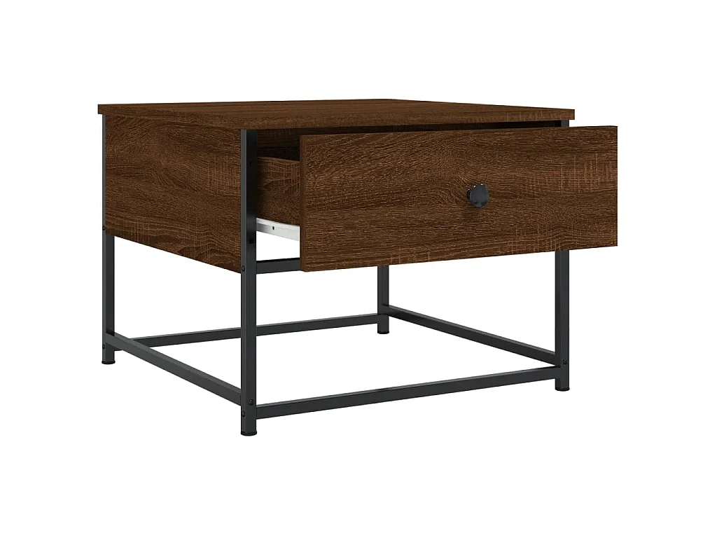 Table basse chêne marron 51x51x40 cm bois d'ingénierie