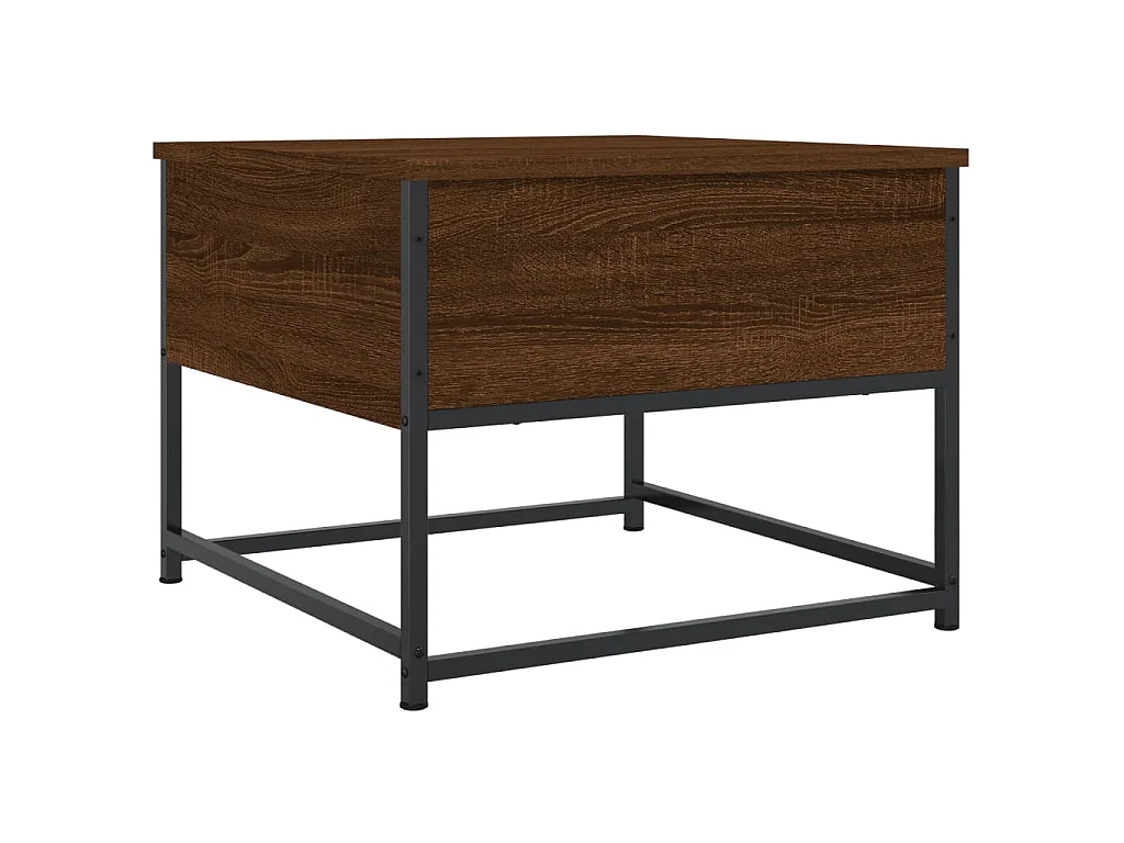 Table basse chêne marron 51x51x40 cm bois d'ingénierie