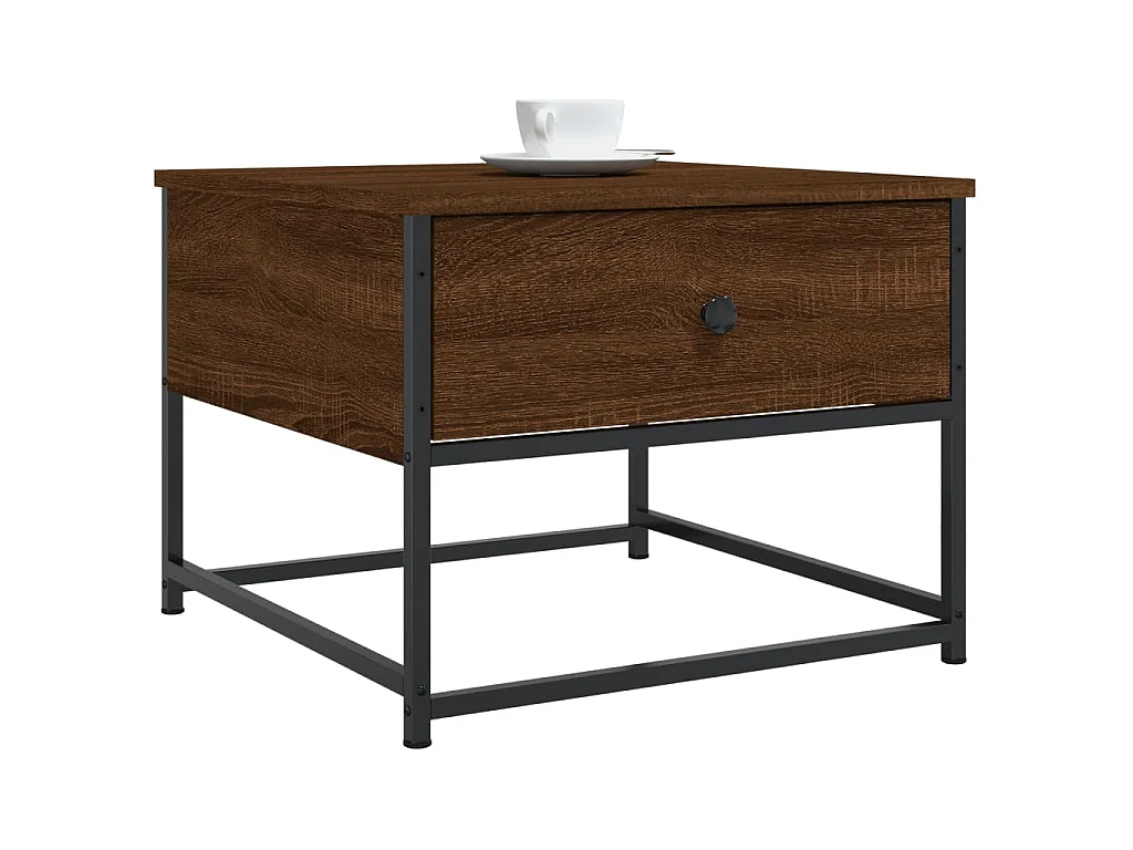 Couchtisch Braun Eichen-Optik 51x51x40 cm Holzwerkstoff