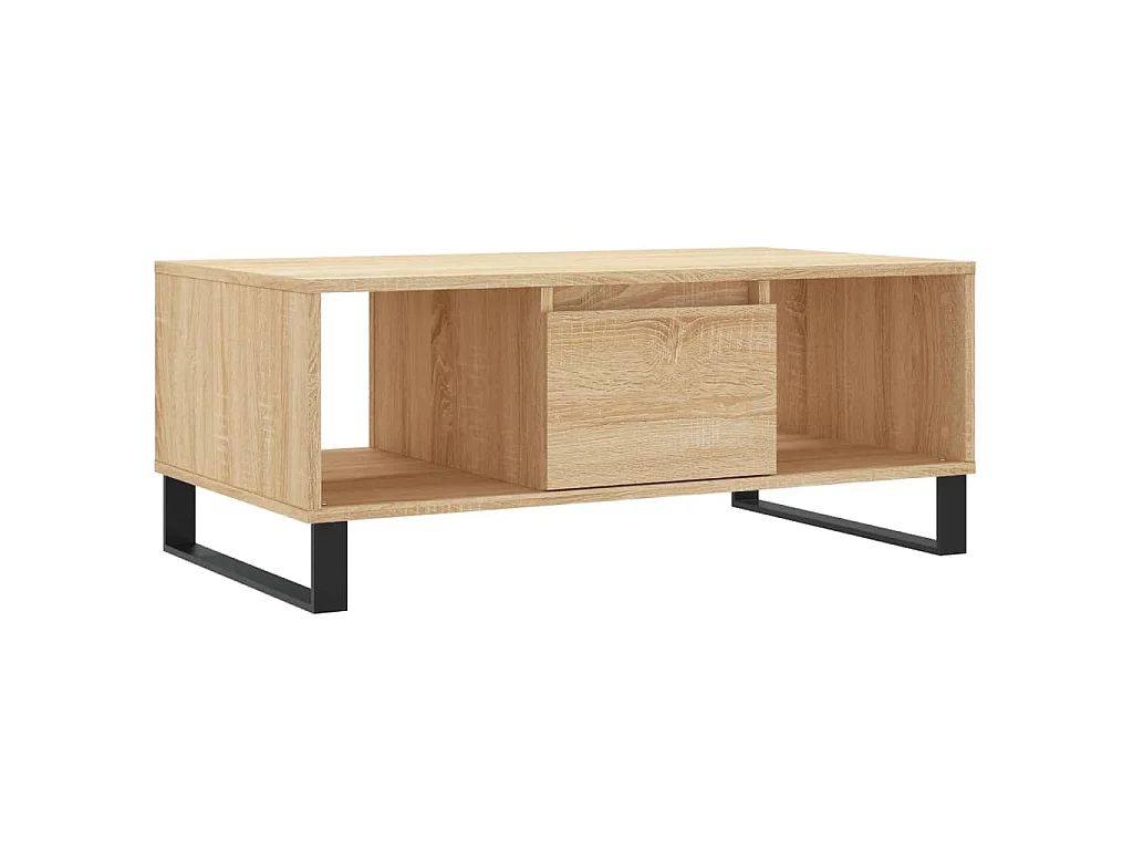 Mesa de centro madera contrachapada roble Sonoma 90x50x36,5 cm
