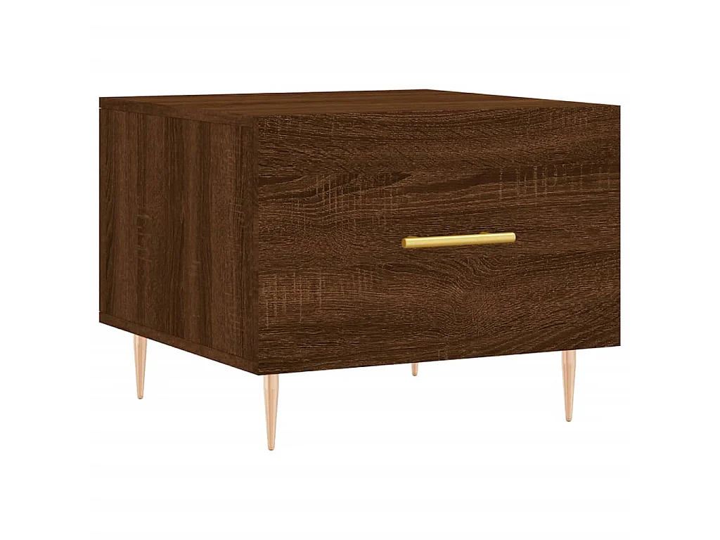 Salontafels 2 st 50x50x40 cm bewerkt hout bruin eikenkleur
