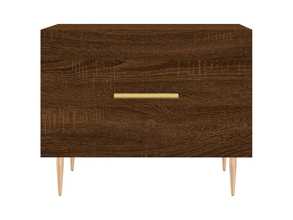 Salontafels 2 st 50x50x40 cm bewerkt hout bruin eikenkleur