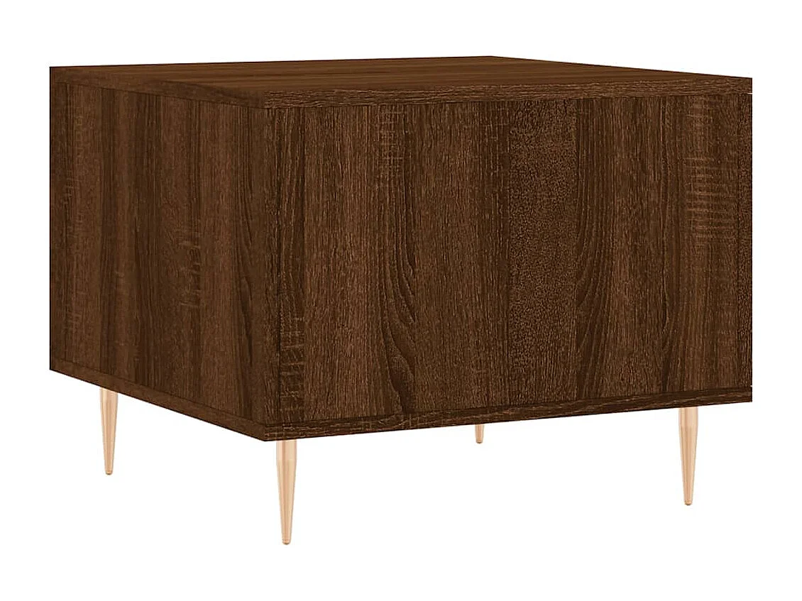 Salontafels 2 st 50x50x40 cm bewerkt hout bruin eikenkleur