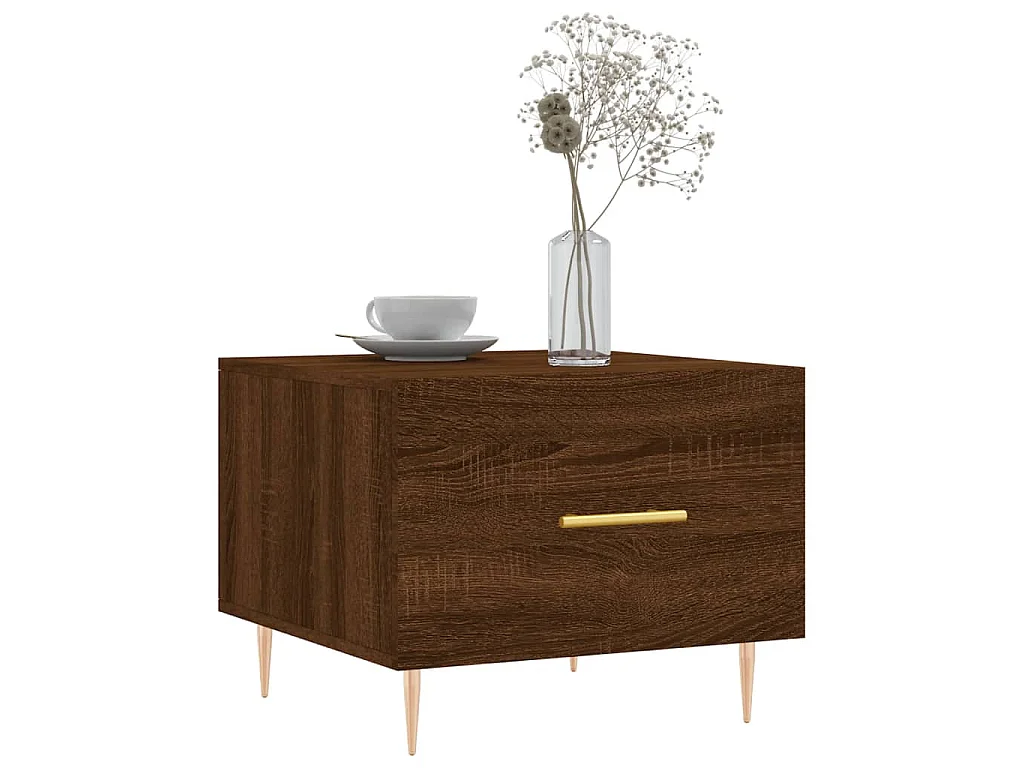 Tables basses 2 pcs chêne marron 50x50x40 cm bois d'ingénierie