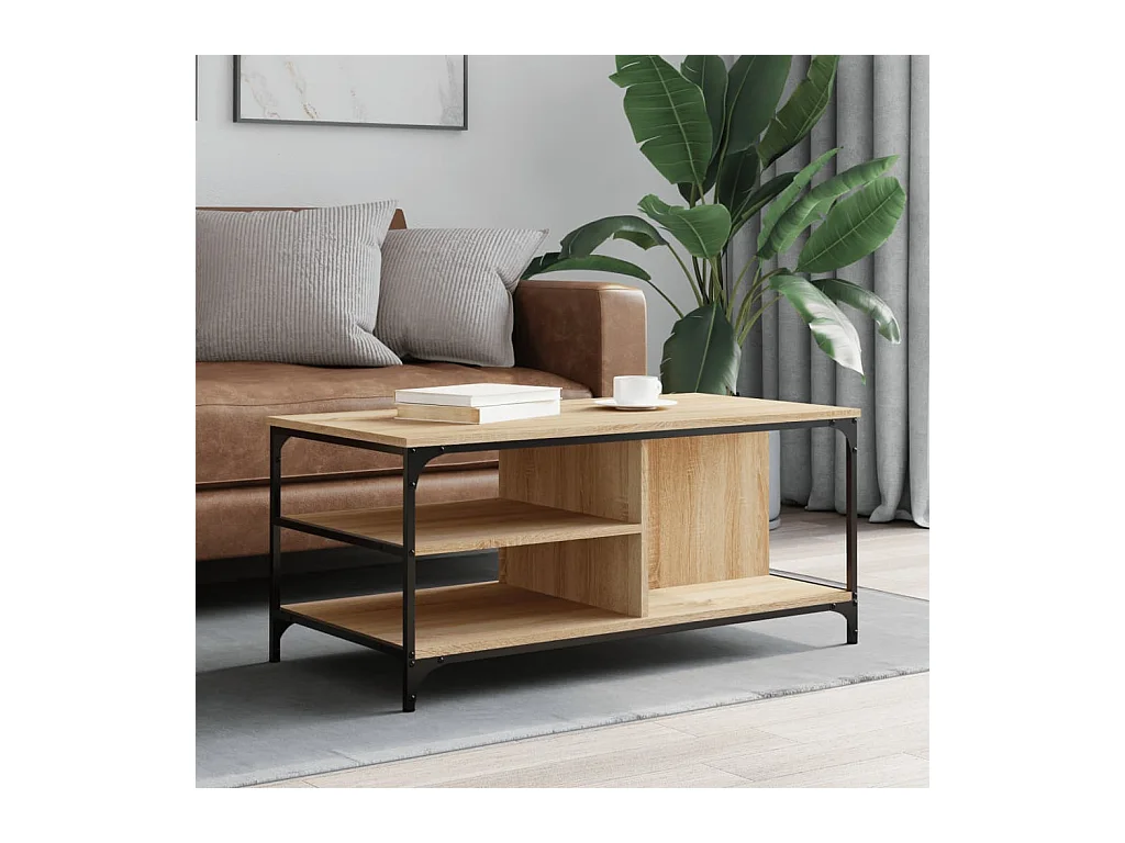 Table basse Chêne sonoma 100x50x45 cm Bois d'ingénierie