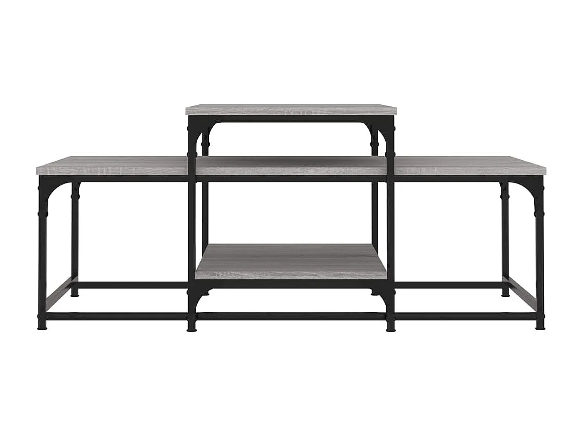 Table basse sonoma gris 102x60x45 cm bois d'ingénierie