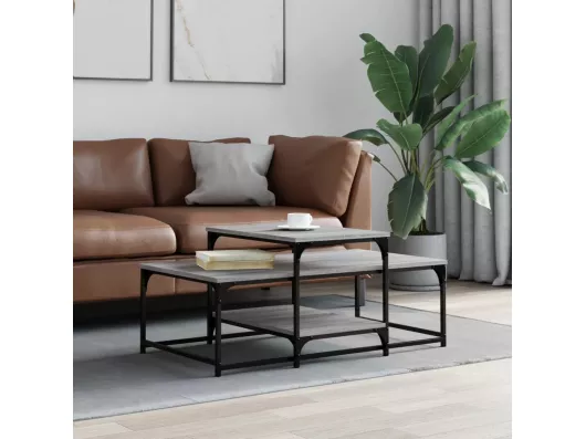 Kauf Unique Couchtisch Grau Sonoma 102x60x45 cm Holzwerkstoff