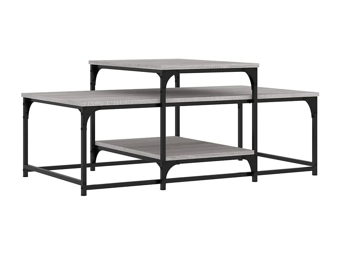 Table basse sonoma gris 102x60x45 cm bois d'ingénierie