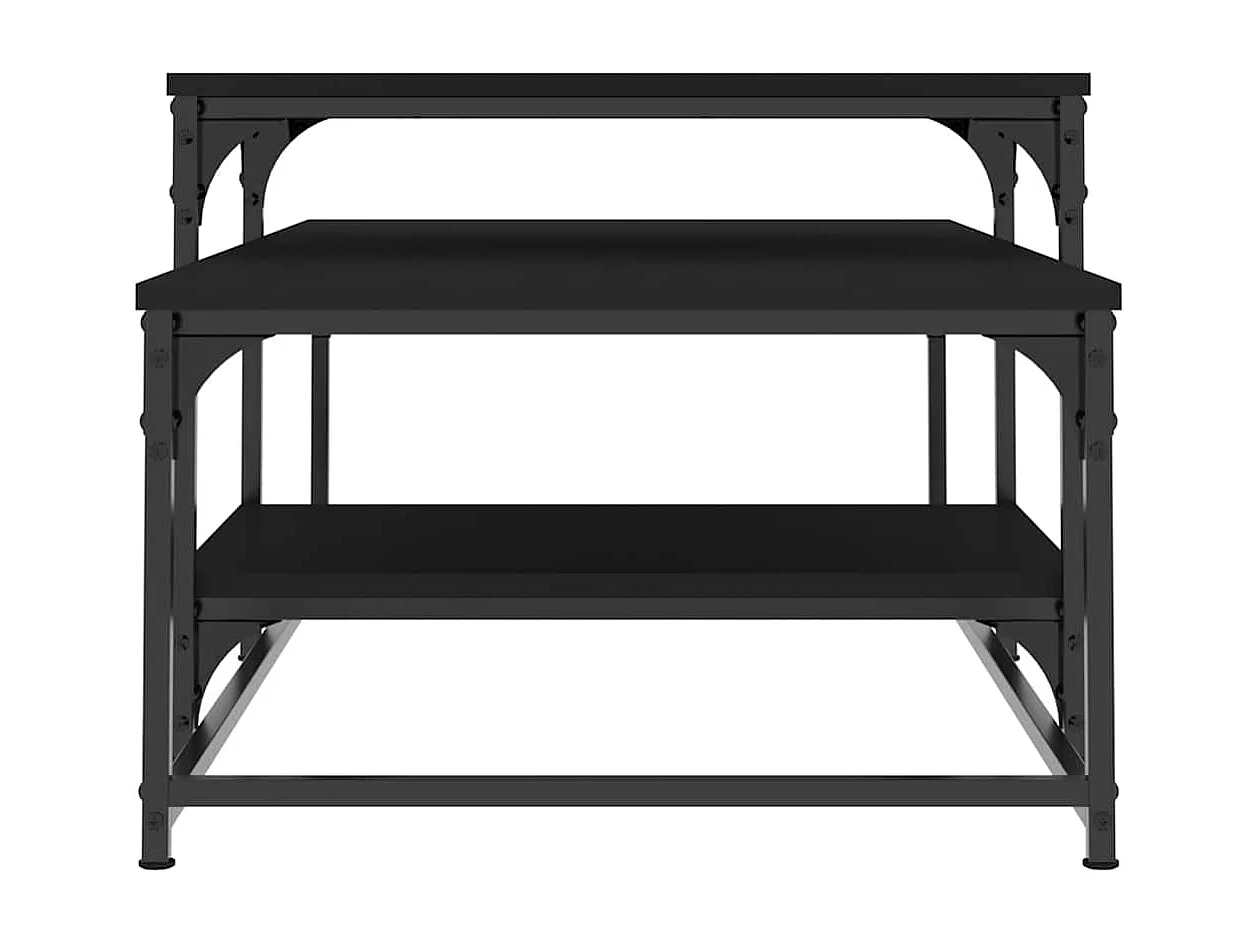 Table basse noir 102x60x45 cm bois d'ingénierie