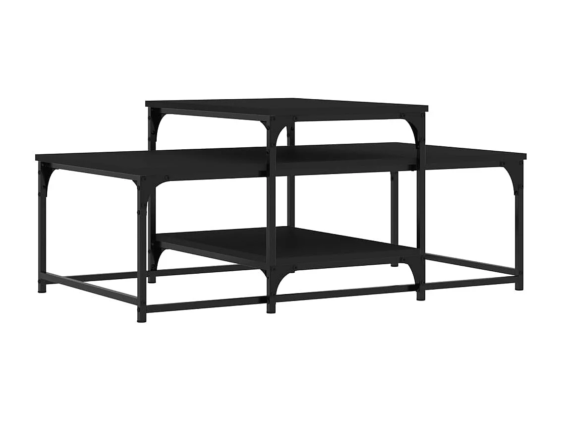 Table basse noir 102x60x45 cm bois d'ingénierie