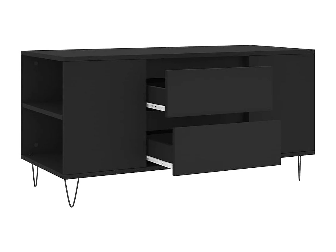 Table basse noir 102x44,5x50 cm bois d'ingénierie