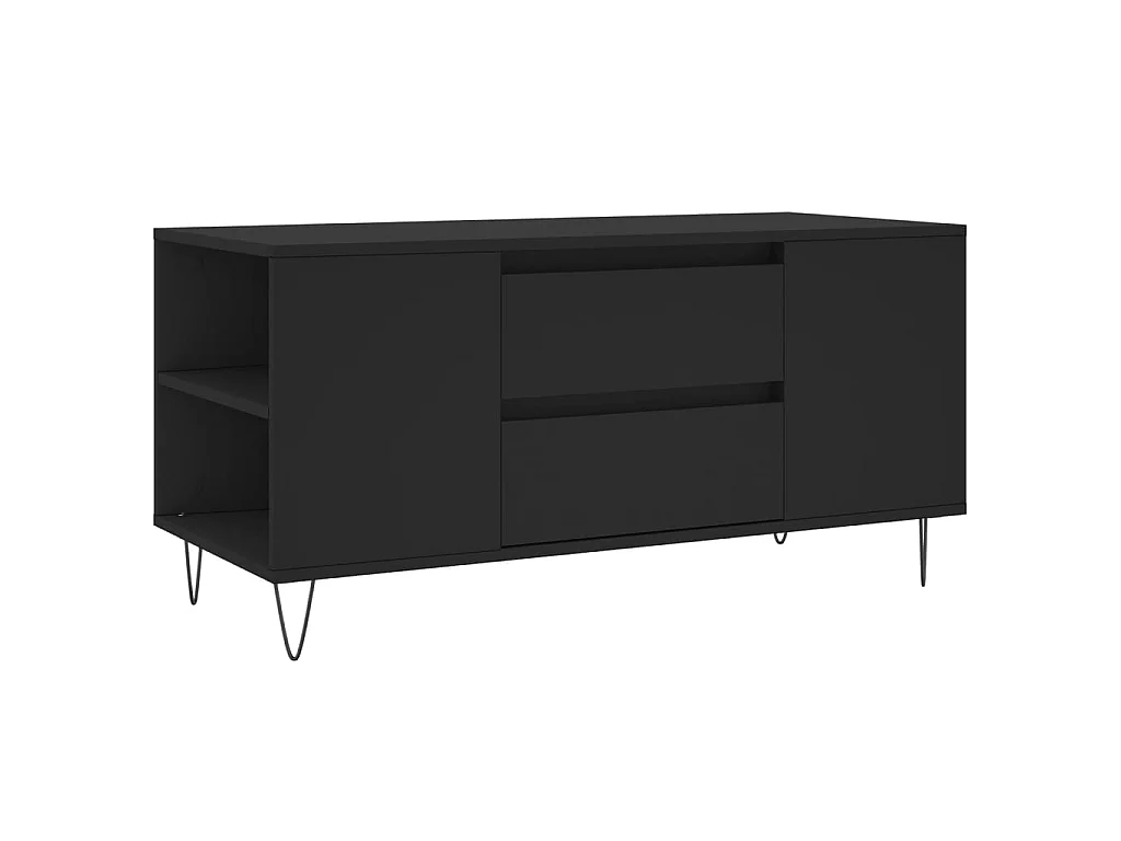 Table basse noir 102x44,5x50 cm bois d'ingénierie