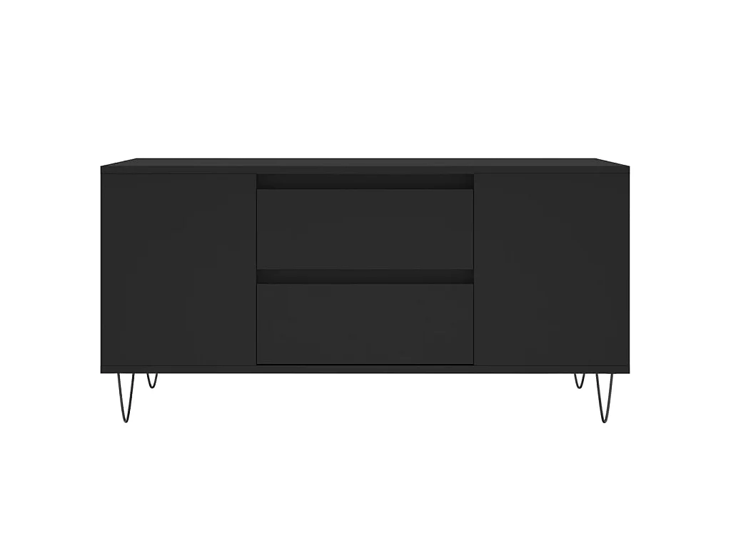 Table basse noir 102x44,5x50 cm bois d'ingénierie