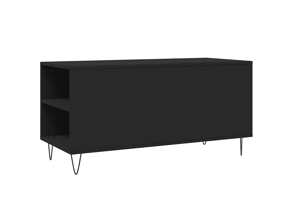 Table basse noir 102x44,5x50 cm bois d'ingénierie