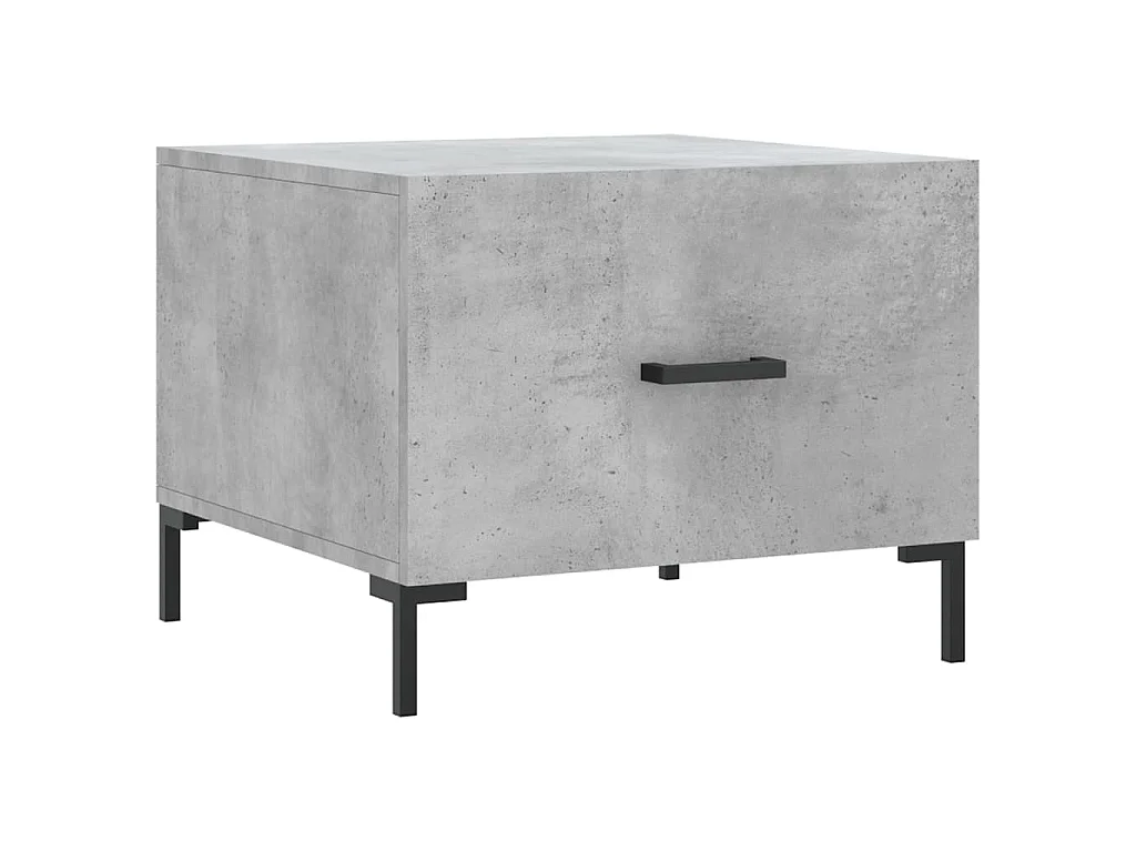 Salontafels 2 st 50x50x40 cm bewerkt hout betongrijs