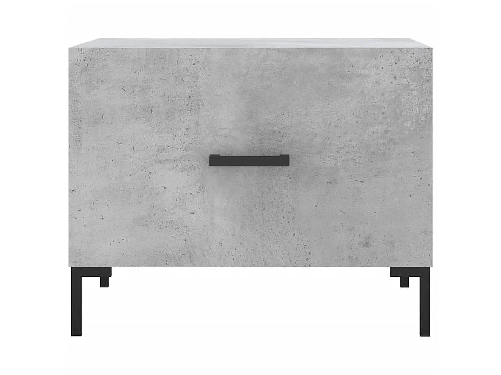 Salontafels 2 st 50x50x40 cm bewerkt hout betongrijs