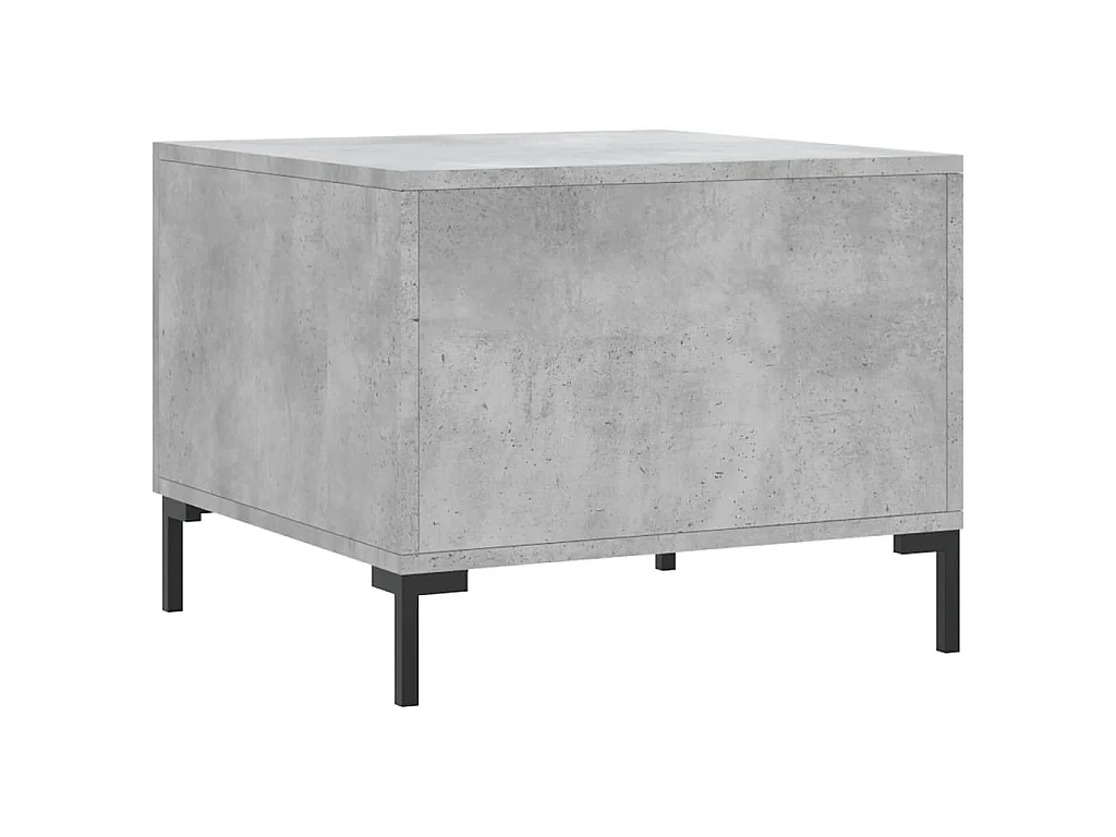 Salontafels 2 st 50x50x40 cm bewerkt hout betongrijs