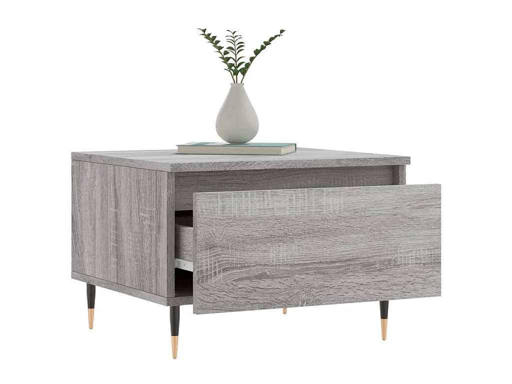 Tables basses 2 pcs sonoma gris 50x46x35 cm bois d'ingénierie