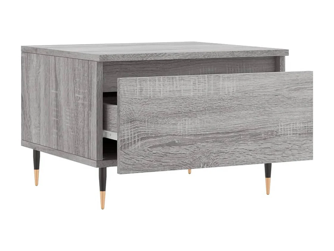 Tables basses 2 pcs sonoma gris 50x46x35 cm bois d'ingénierie