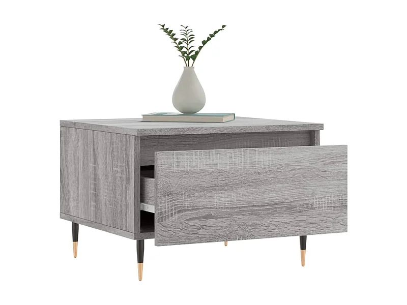 Salontafels 2 st 50x46x35 cm bewerkt hout grijs sonoma eiken