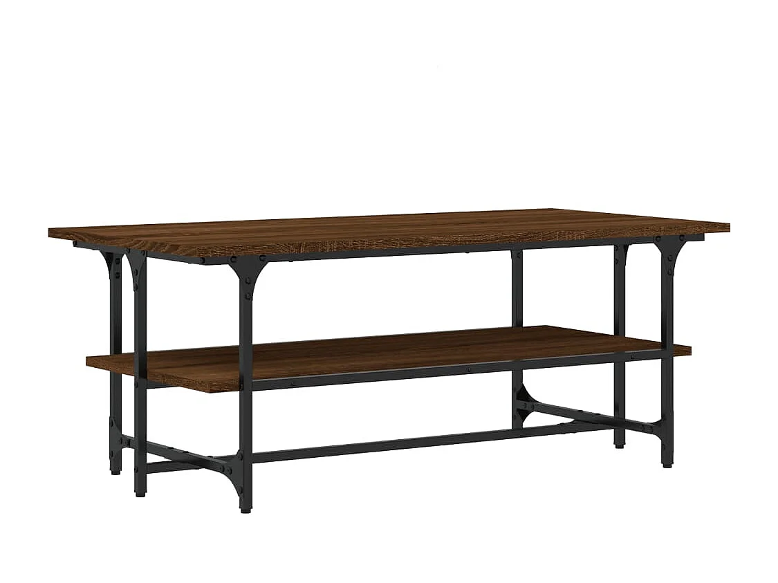 Tavolino Salotto Rovere Marrone 100x50x40cm Legno Multistrato