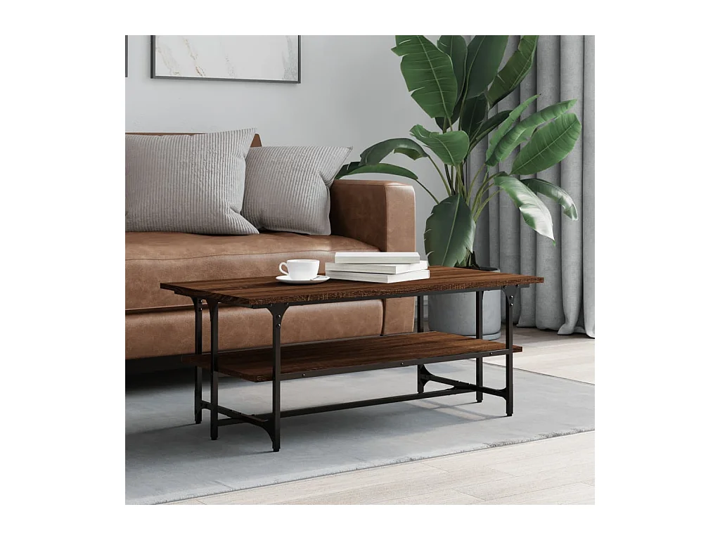 Table basse Chêne marron 100x50x40 cm Bois d'ingénierie