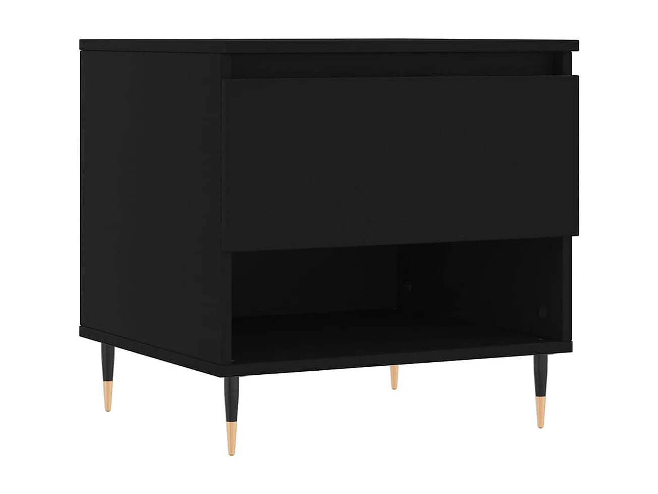 Tavolino da Salotto Nero 50x46x50 cm in Legno Multistrato