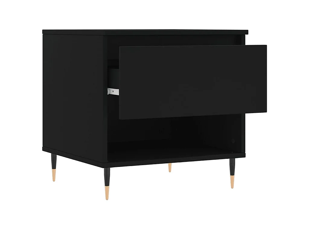 Tavolino da Salotto Nero 50x46x50 cm in Legno Multistrato