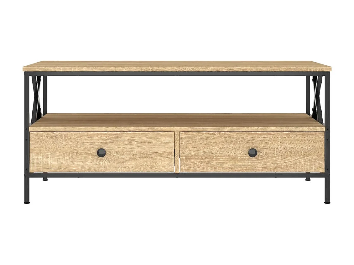 Table basse chêne sonoma 100x51x45 cm bois d'ingénierie