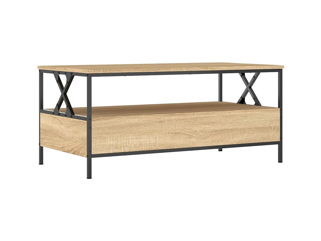 Table basse chêne sonoma 100x51x45 cm bois d'ingénierie