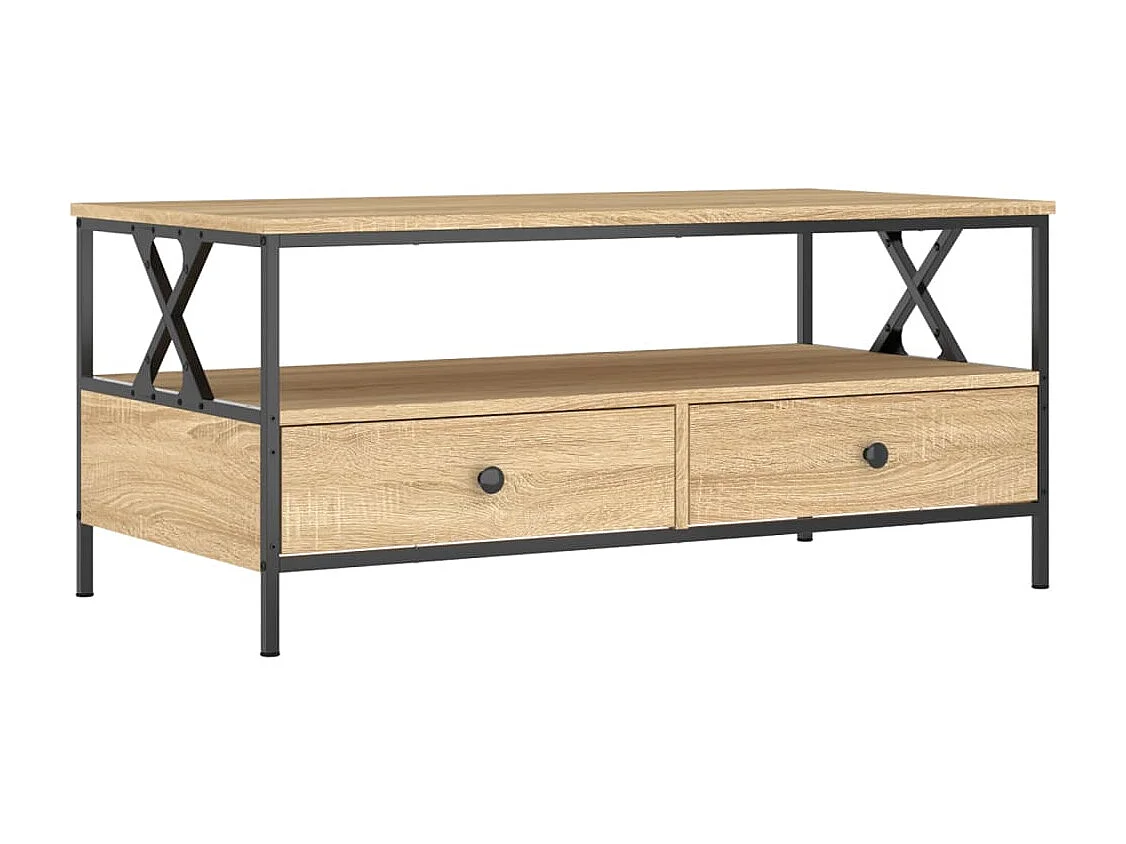 Table basse chêne sonoma 100x51x45 cm bois d'ingénierie