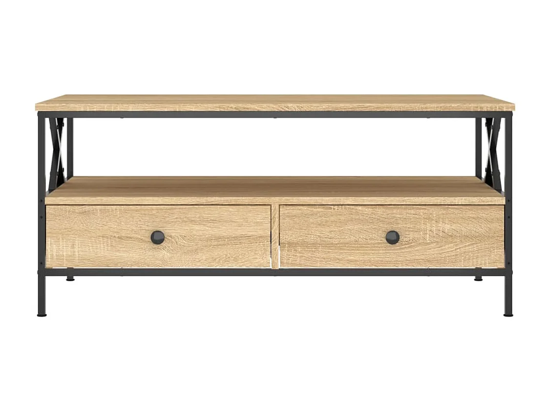 Table basse chêne sonoma 100x51x45 cm bois d'ingénierie