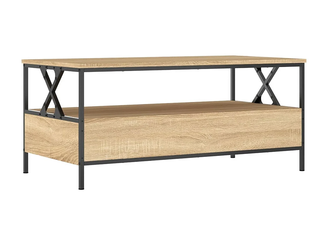 Table basse chêne sonoma 100x51x45 cm bois d'ingénierie