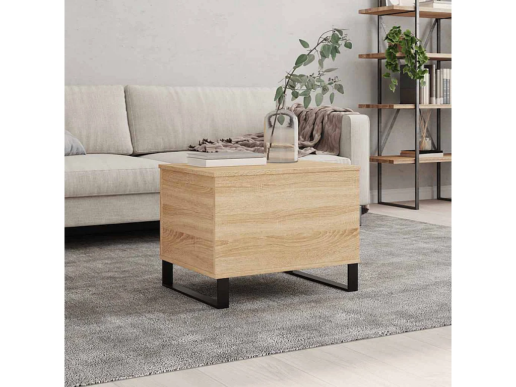 Salontafel 60x44,5x45 cm bewerkt hout sonoma eikenkleurig