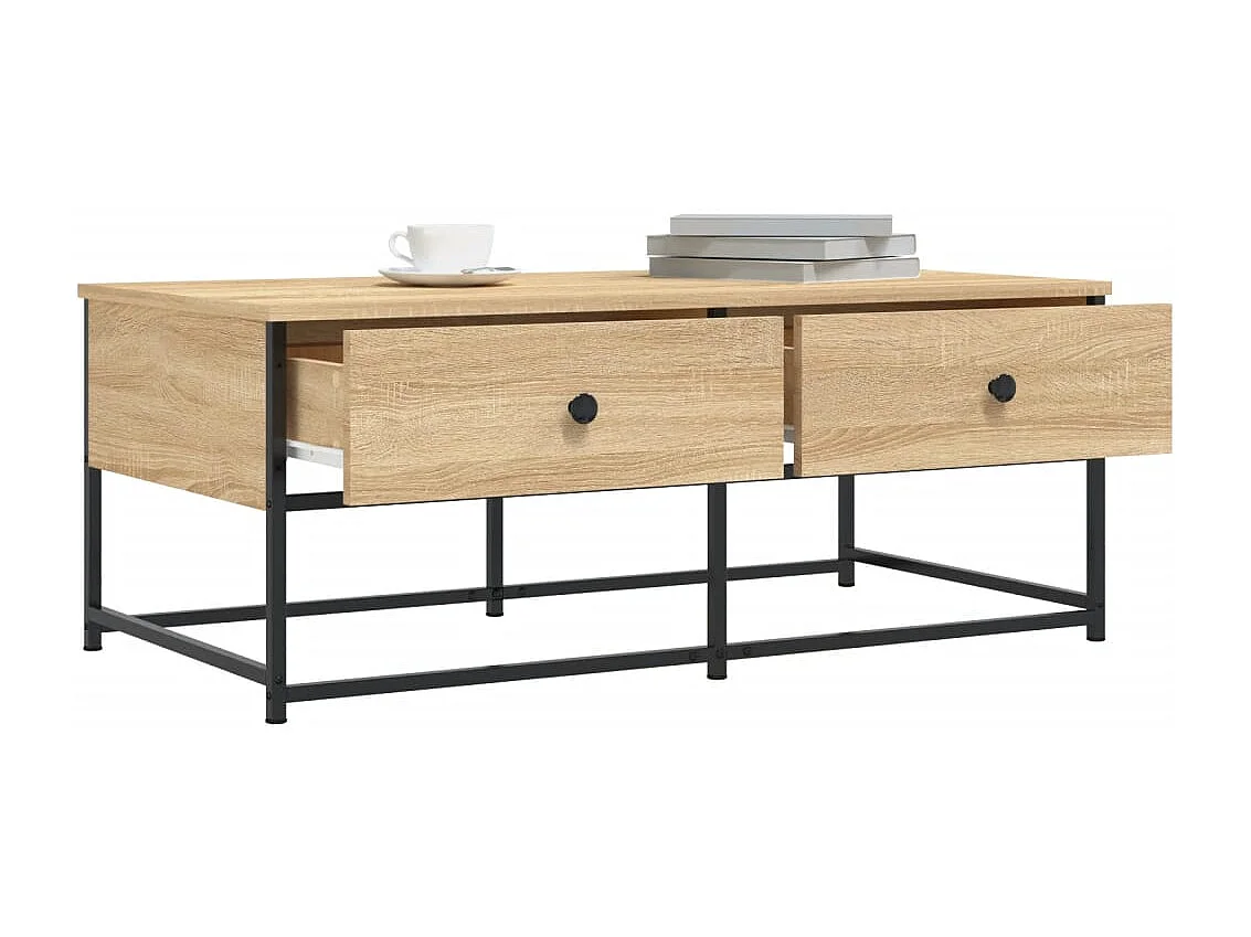 Mesa de centro 100x51x40 cm derivados madeira carvalho sonoma