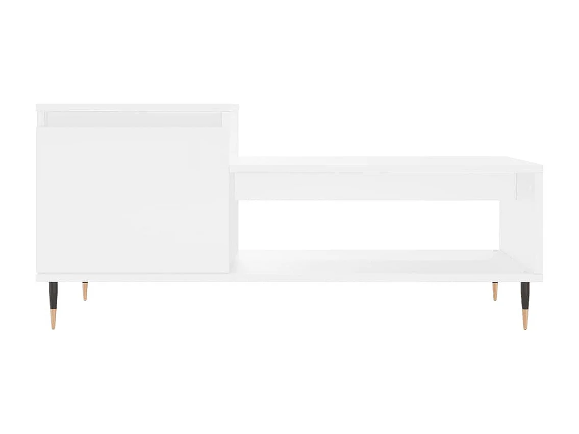 Tavolino da Salotto Bianco 100x50x45 cm in Legno Multistrato