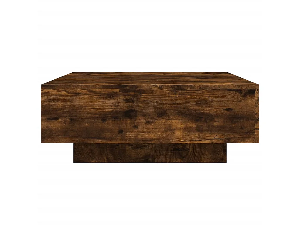 Salontafel 80x80x31 cm bewerkt hout gerookt eikenkleurig