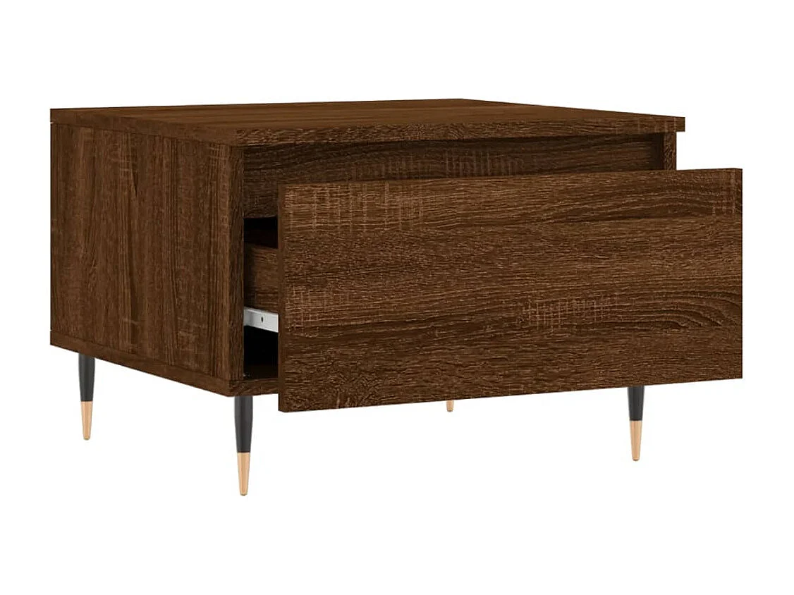 Tavolino da Salotto Rovere Marrone 50x46x35cm Legno Multistrato