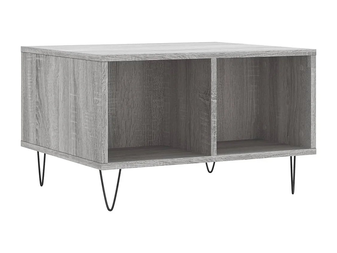 Salontafel 60x50x36,5 cm bewerkt hout grijs