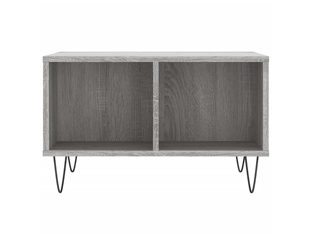 Salontafel 60x50x36,5 cm bewerkt hout grijs