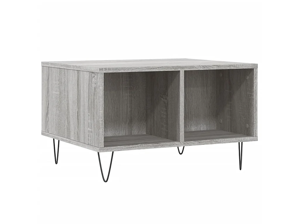 Salontafel 60x50x36,5 cm bewerkt hout grijs