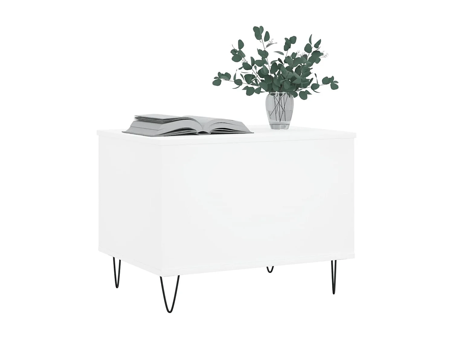 Table basse Blanc 60x44,5x45 cm Bois d'ingénierie